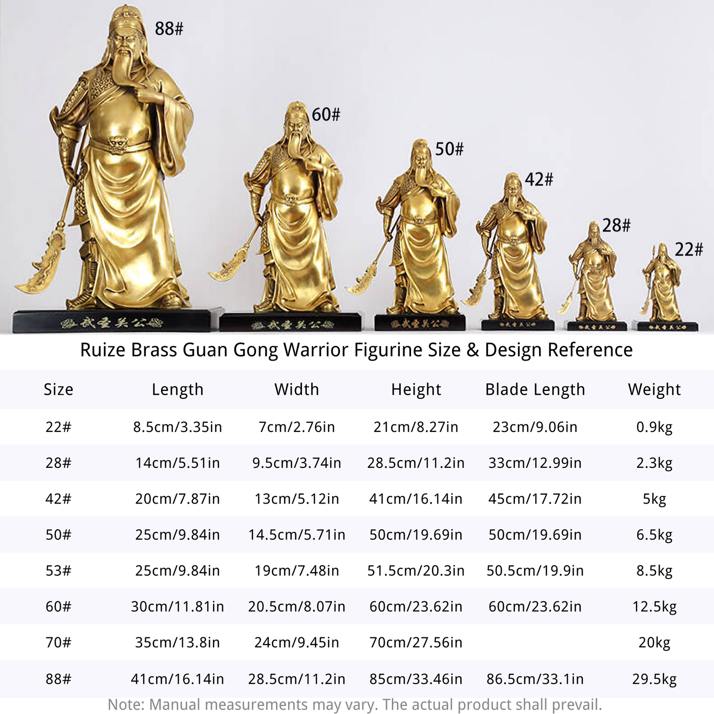 Brass Guan Gong Statue Dimensions,Guan Gong Warrior Figurine Size,Brass Figurine Weight,Feng Shui Statue Measurements,Guan Gong Statue Size Chart,Brass Guan Gong Weight Chart,Feng Shui Home Decor Size