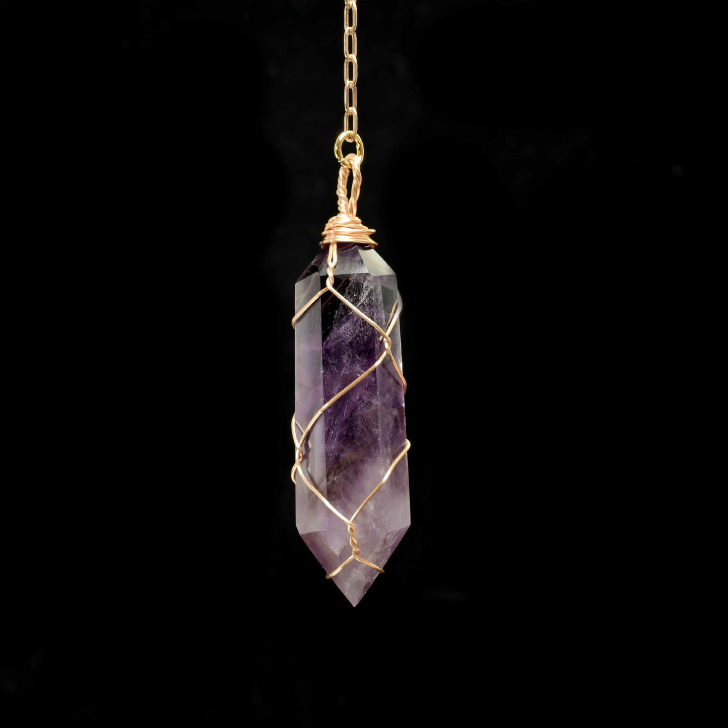 Handcrafted Amethyst Crystal Pendulum for Feng Shui, Meditation & Mindfulness