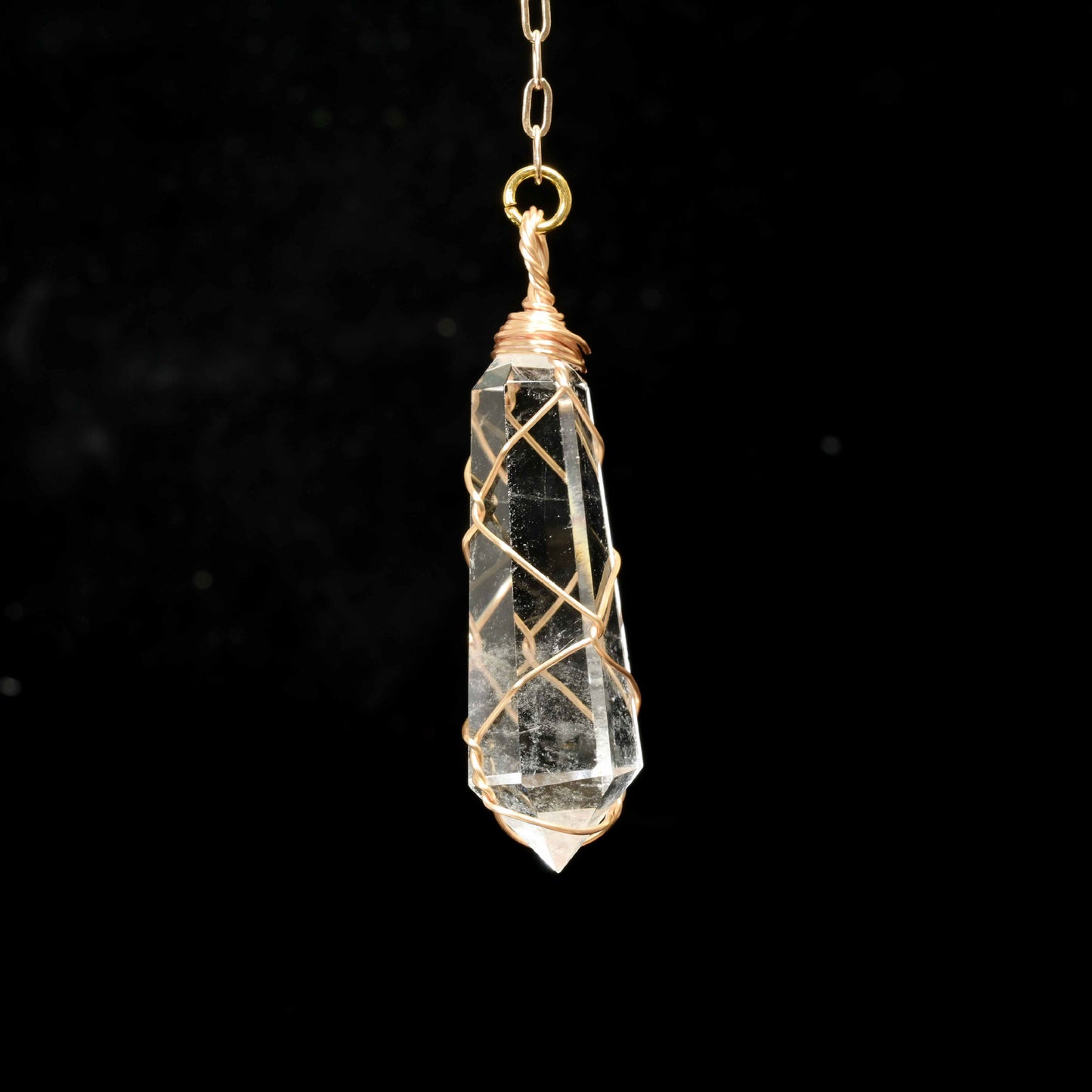 Handcrafted Clear Quartz Crystal Pendulum for Feng Shui, Meditation & Energy Alignment