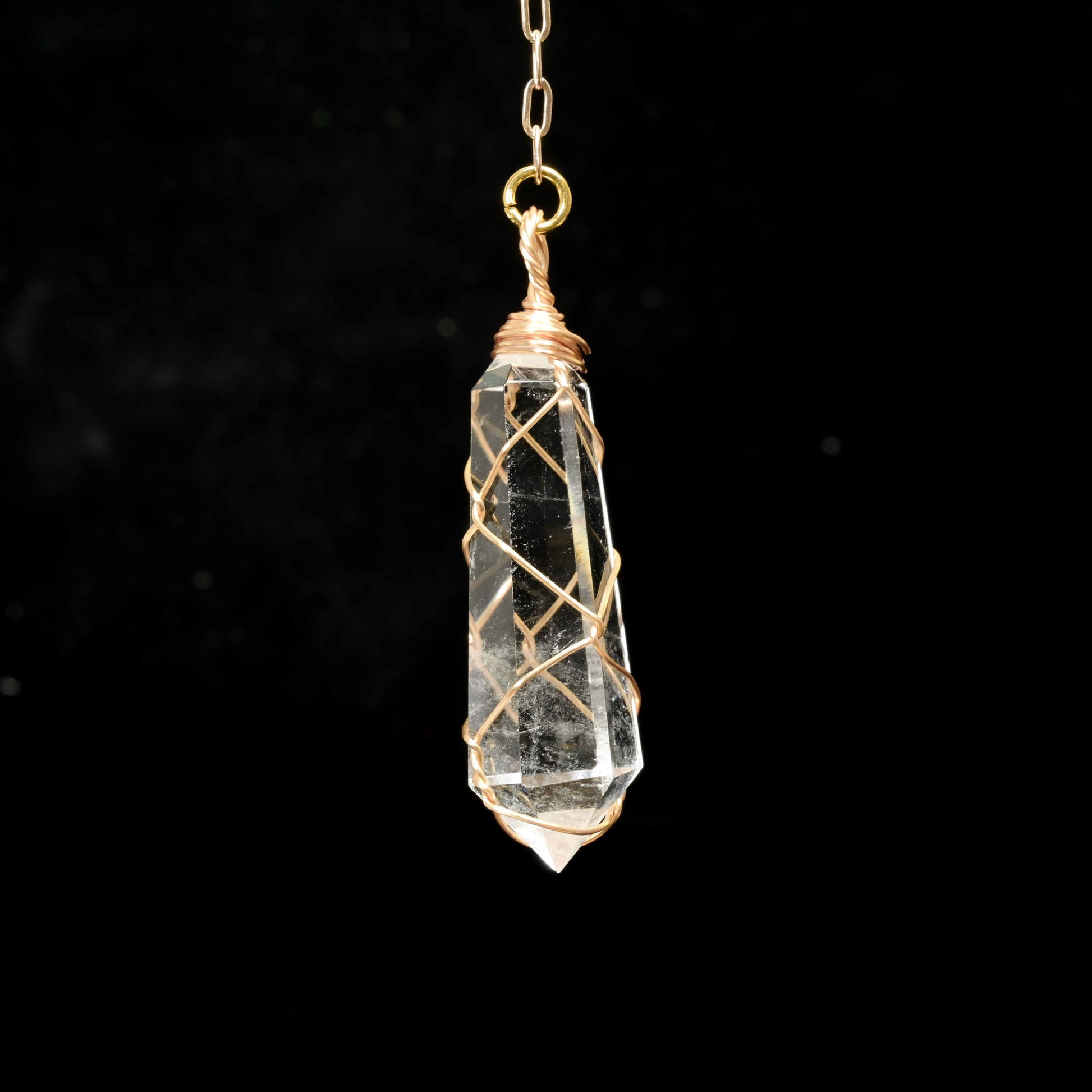 Handcrafted Clear Quartz Crystal Pendulum for Feng Shui, Meditation & Energy Alignment